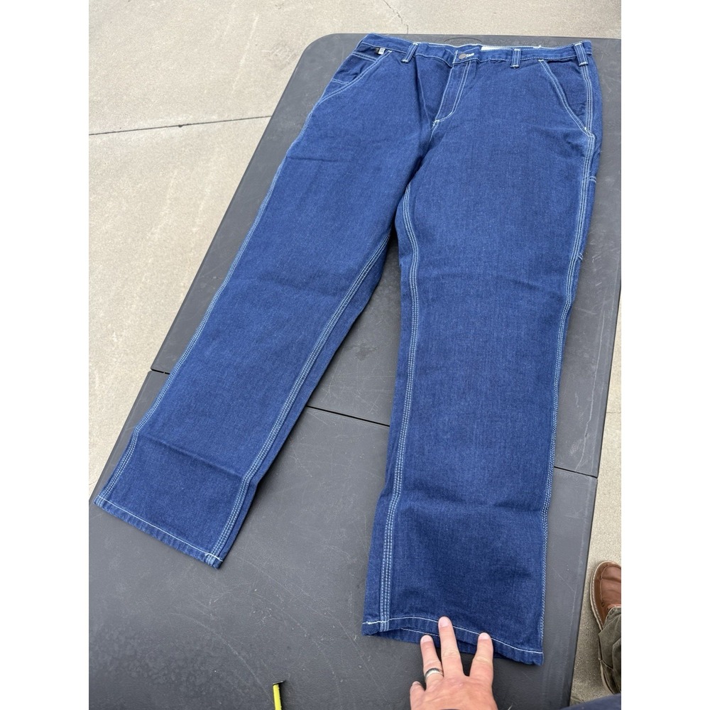 NWT Carhartt FR Flame Resistant Jeans 40x32 Workwear Denim Pants Blue